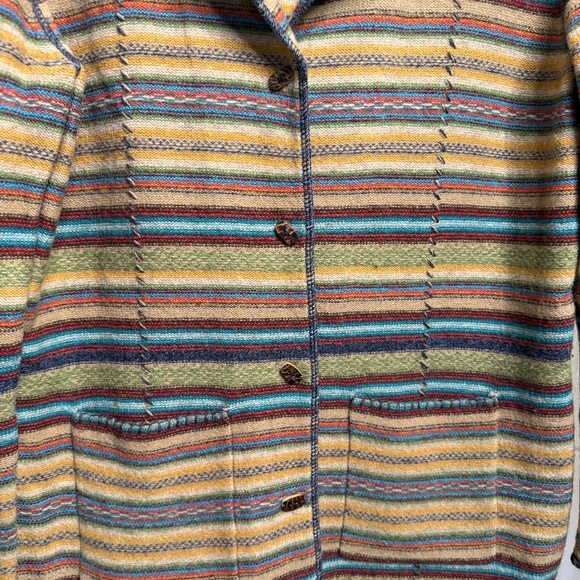 Sigrid Olsen, Small, Multi Warm Colors, Wool Knit Jacket - Picture 7 of 11